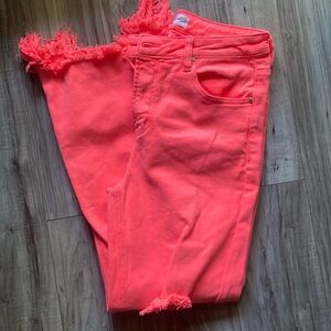 Risen jeans size 11/30 Neon Coral